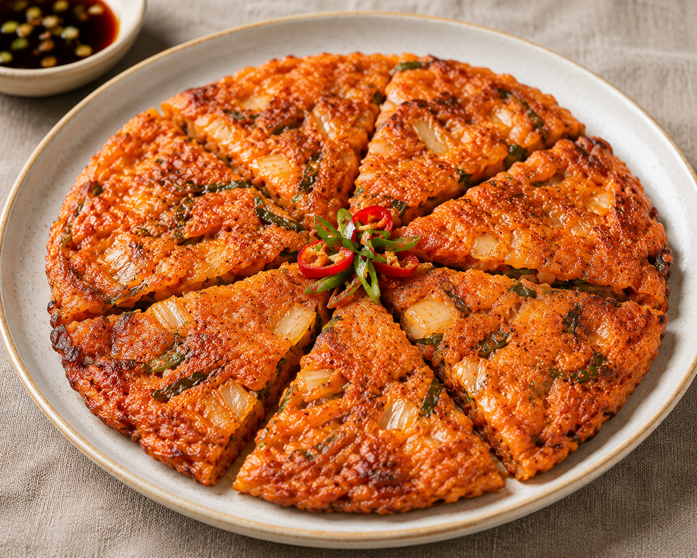 메밀 김치전 (Buckwheat Kimchi Pancake)