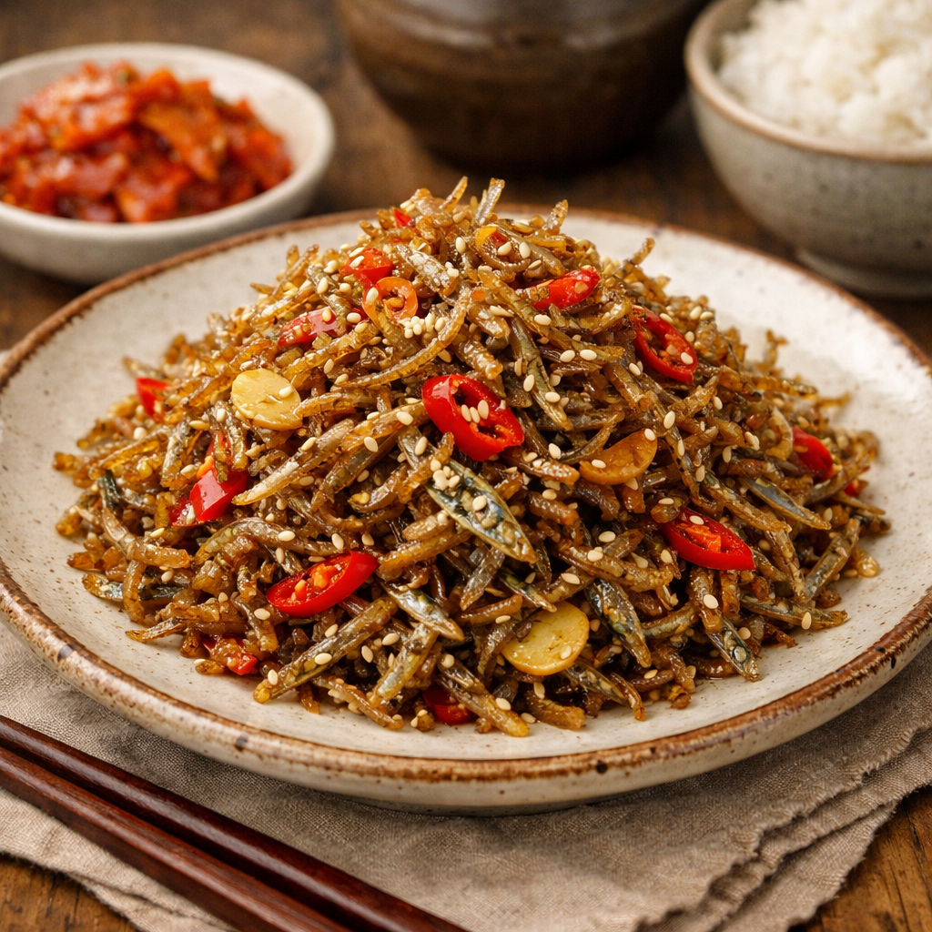 Stir-fried anchovies