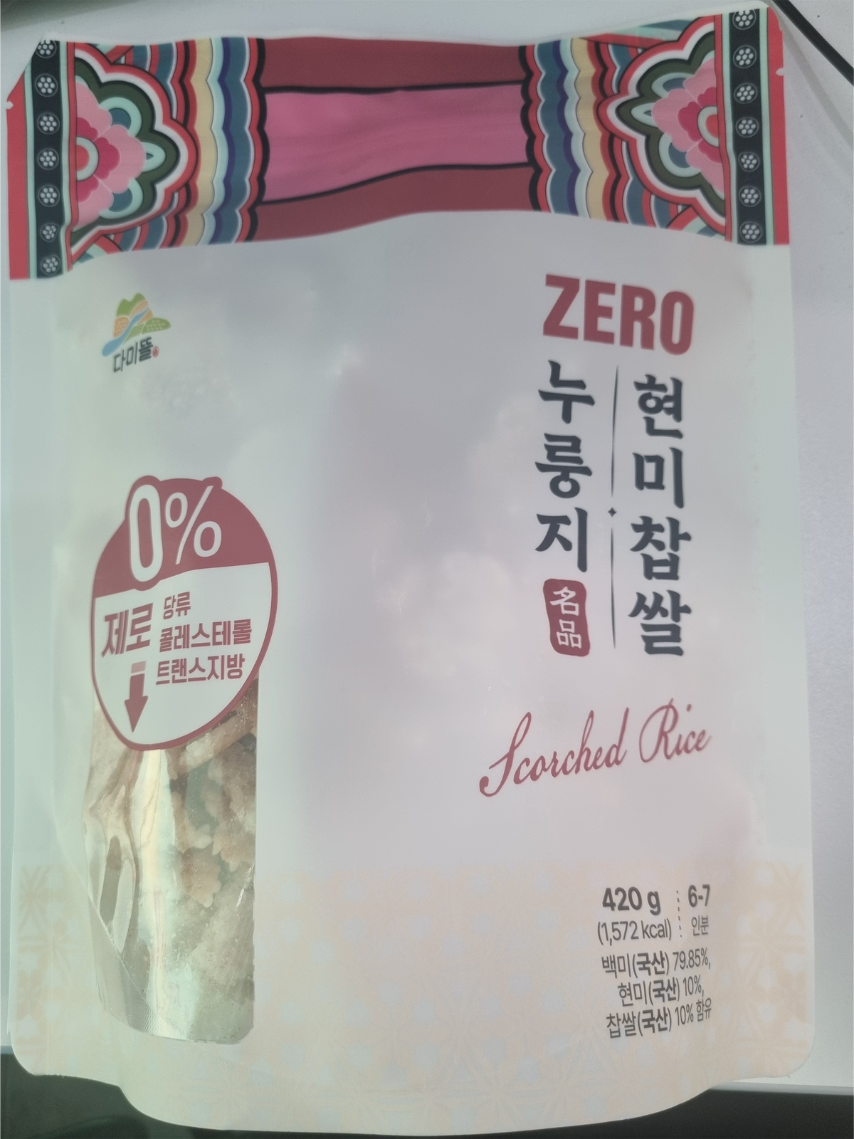 다미뜰 제로 현미 찹쌀 누룽지 (420g)