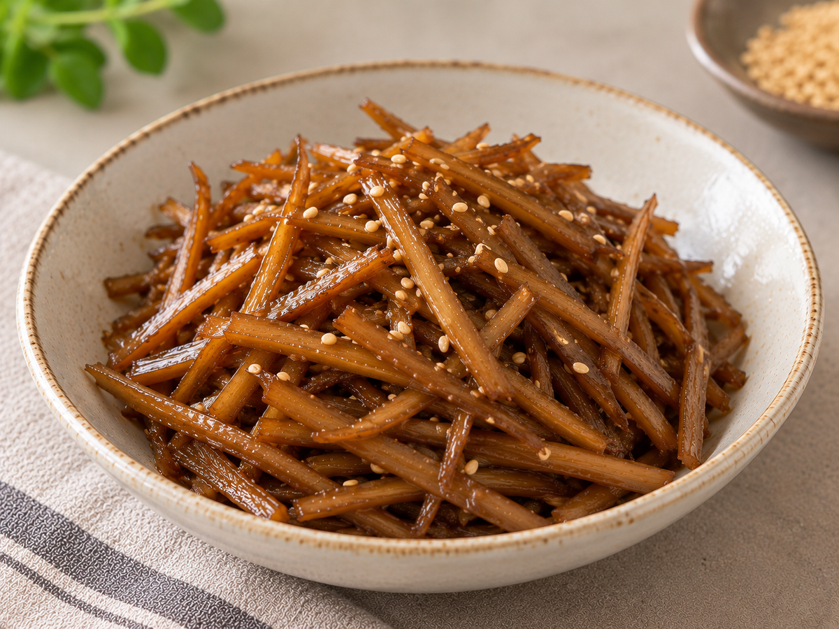 Braised burdock