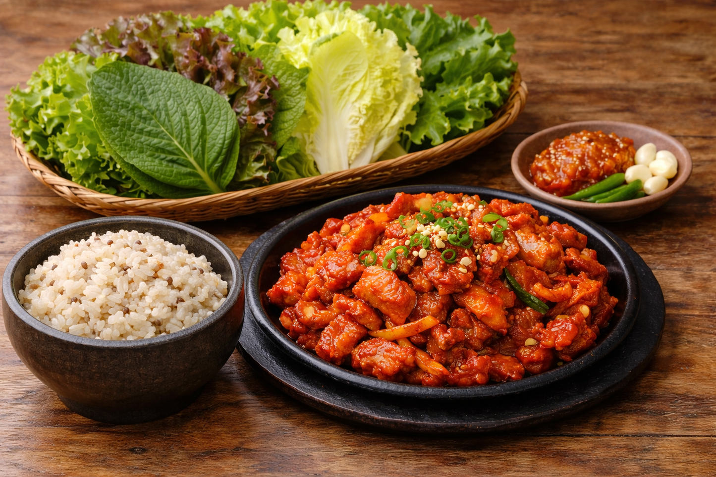 제육보리쌈밥