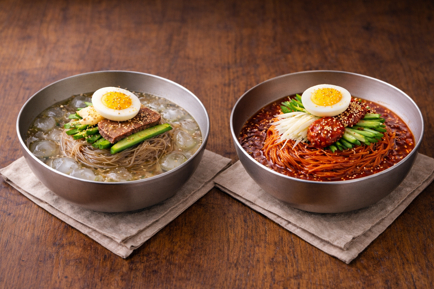 Mul Naengmyeon + Bibim Naengmyeon
